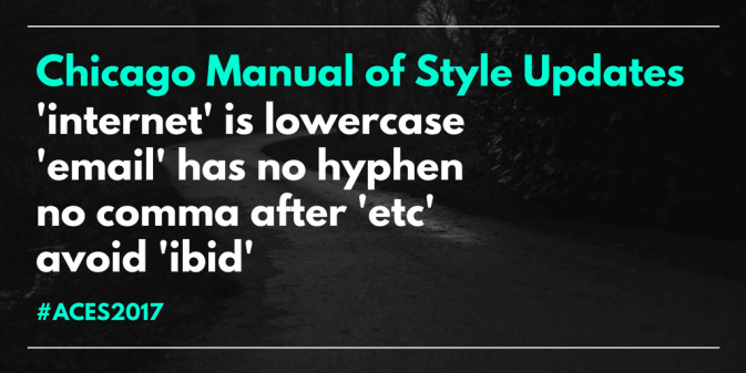 Chicago Manual of Style Updates 2017