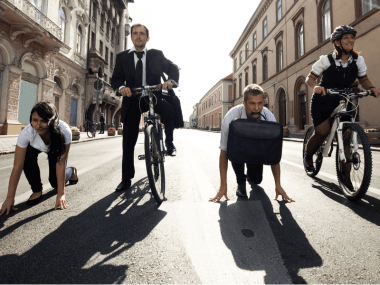 some active business people