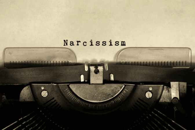 narcissism typed from a typewriter