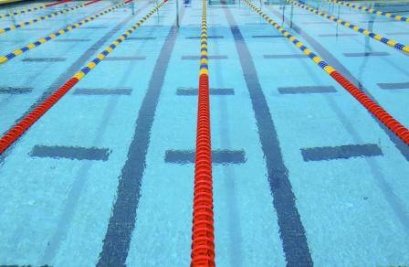 A photo of Lanes in a swimming pool 