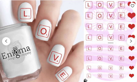 Scrabble nail designs