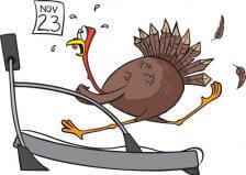 thanksgiving turkey treadmill running exercise weight