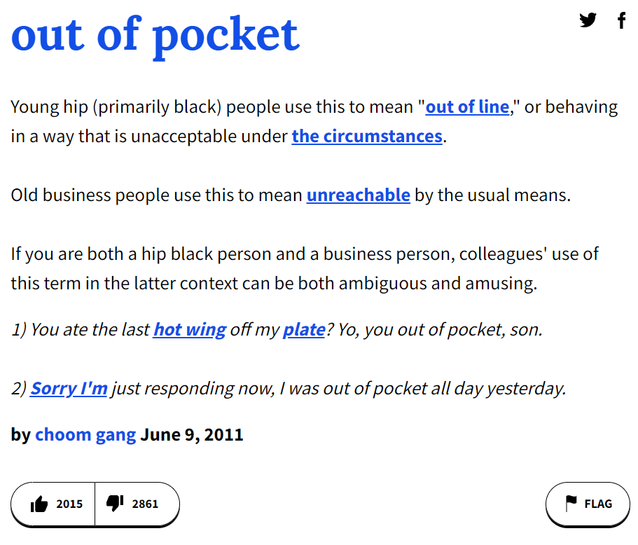 Out Of Pocket 